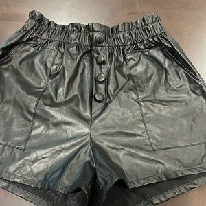 SHEIN Patent leather shorts
